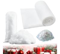 JORNH Christmas Fake Snow,Artificial Snow with Twinkle Glitter for White Christmas Tree Decorations,Soft Fluffy Snowflakes for Winter Wonderland, 3 Pcs Craft Snow for Holiday Party Decor