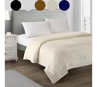 JOROBA Fleece Blanket King Size -200X241cm Luxury Coral Fleece Blanket Throw for Bed, Couch, Lounge Sofa - Fine Edging, Reversible Faux Fur Super Soft Fluffy Blanket (Cream, King (U.K. Standard)