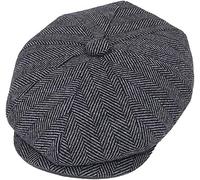 JOROBA New Mens Suede Baker boy hat Newsboy Royal Stallion Lined Peaky Blinders Cap 8 Panel Peaky, Baker Boy Tweed Flat Cap Mens Gatsby Hat, Shelby Cap, 109% Lightweight Wool Summer