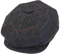 JOROBA New Mens Suede Baker boy hat Newsboy Royal Stallion Lined Peaky Blinders Cap 8 Panel Peaky, Baker Boy Tweed Flat Cap Mens Gatsby Hat, Shelby Cap, 132% Lightweight Wool Summer