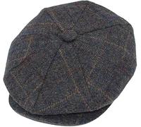 JOROBA New Mens Suede Baker boy hat Newsboy Royal Stallion Lined Peaky Blinders Cap 8 Panel Peaky, Baker Boy Tweed Flat Cap Mens Gatsby Hat, Shelby Cap, 122% Lightweight Wool Summer