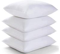 JOROBA Pillows 4 Pack, Bounce To Back Hotel Quality Extra Soft Hollowfiber Filling Bed Pillows For Side, Stomach And Back Sleeper, Body Pillows, Hypoallergenic, Bed pillows…
