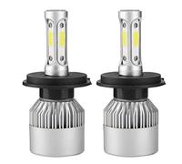 JOROBURO 2pcs H4 LED 36W 8000LM Headlight, Super Bright Beam Headlight Bulb High and Low with 6000K Warm White, Universal LED Headlight Repair KitCar Hi/Lo Beam Auto Bulbs