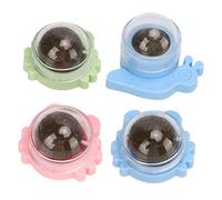 JOROBURO 4pcs Catnip Ball, Interactive Teeth Cleaning Crab Rotating Cat Lick Ball Toy, Catnip Wall Toys Kitten Chew Toys Teeth Cleaning Cat Bite Toy for Cats Kittens