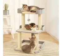 JOROBURO Cat Tree Tower, 3 Layers Stable Scratch Resistant Multifunctional Cat Bed Climbing Frame, Cat Activity Tree Cat Tower Condo Cat Scratch Posts for Indoor Cats for Autumn and Winter