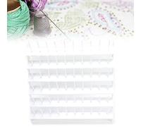 JOROBURO Plastic Thread Rack, Table Sewing Accessory with 60 Spools, Wall Mounted Large Thread Holder Plastic Thread Stand for Overwrapping Machine