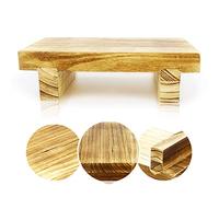 JOROBURO Wooden Step Stool, Foot Step Stool Bedside Foot Stool for High Beds, Large Surface Wooden Stool for Kitchen Bedroom Livingroom Bathroom(#1)