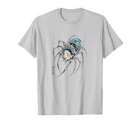 Jorogumo Yokai Spider Vintage Japanese Folklore Horror Art T-Shirt, Men, Silver Grey, Small