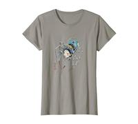 Jorogumo Yokai Spider Vintage Japanese Folklore Horror Art T-Shirt, Women, Slate Grey, X-Small