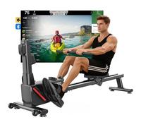 JOROTO Rowing Machine for Home, 16 Resistance Levels, Ultra-Quiet Magnetic Rowing Machine with Kinomap App, Double Rails for Extra Stability & Smoothness, Compact & Easy to Assemble for Home Fitness