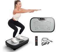 JOROTO Vibration Plate, Vibration Plate Exercise Machine for Lymphatic Drainage & Weight Loss, 99 Intensity Levels, 9 Programs, 2 Resistance Bands, Whole Body Workout at Home