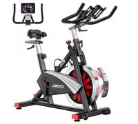 JOROTO X2/X2PRO Exercise Bike, Quiet Magnetic Resistance Stationary Bike with LCD Display, 18KG Flywheel, Smooth Belt Drive, Indoor Cycling Spin Bike for Home Cardio Workout, 160KG Capacity