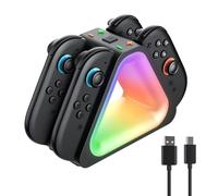 JORREP Charging Dock for Ninetendo Switch 2,Charger Dock for Nintendo Switch 2 Joy con with RGB Light Modes/LED Indication/RGB lights/a USB Type-C Charging cable
