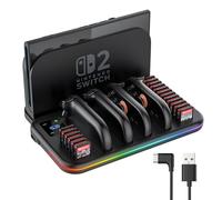 JORREP Charging Dock for Switch 2 with Organizer Stand for Nintendo Switch 2 Joy con,Game Cards Storage,Game Disk Rack,Switch TV Dock,Charging Dock For Nintendo Switch 2