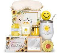 JORTINE Thank You Gifts for Women, Get Well Soon Gifts for Women, Pamper Gifts/Sunflower Gifts Baskets Self Care Package Relaxation Bath Set,Birthday Gifts for Sister,Friend,Mum,Wife,Daughter