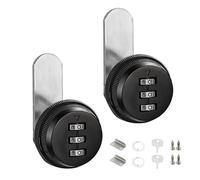 Jortmrd 2 x 20 mm letterbox code locks, letterbox locks, 3 number code combination locks for the drawer mailbox (5-12 mm)