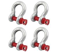 Jortmrd 4 Pieces Lifting Shackle 1t Ring Shackle with Eye Bolts | Hot-Dip Galvanized Steel | for Camping, Climbing, Transport and Lifting Loads (WLL: 1.0T)