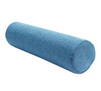 JORTUIO Round Neck Pillow Roll Cervical Support Pillows Linen Cylinder Bolster Pillow for Bed Couch Lumbar Support Long Pillow Removable, for Head, Neck, Back And Legs(Blue,15cmx50cm)