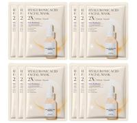 JORUN 12 Pcs Hyaluronic Acid Hydrating Sheet Face Mask Set - Korean Sheet Masks Moisturizing,Anti-Aging, Brightening Face Masks Skincare Multipack - Vegan for All Skin Types
