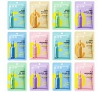 Jorun 12 Pcs Serums Face Sheet Masks Beauty Skincare - Moisturise,Brightens,Shrink Pores Korean Sheet Face Mask Set - Alcohol-Free, Vegan for All Skin Types Hydrating Brightening Face Mask