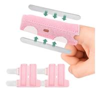 Jorun 2 Pcs Trigger Finger Splint - Adjustable Pink Finger Splints for Straighten Broken or Bent Fingers - Built In Aluminum Bar (Pink)