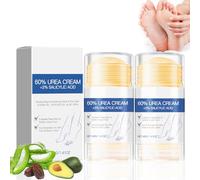 JORUN 2 Pcs Urea Foot Cream 60% + 2% Cracked Heel Repair Cream - 80 G Urea Cream for Cracked Heels and Dry Skin - Foot Cream for Hard Skin Can Deeply Moisturizes and Softens Dead Skin