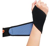Jorun 2 Pcs Wrist Supports Black Wrist Brace Left Right Hand Adjustable Compression - Soft Breathable Wrist Straps Support - for Pain Relief, Sports,Work Men and Women Wrist Bandage