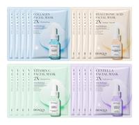 JORUN 20 Pcs Essence Hydrating Sheet Face Mask Set - Korean Sheet Masks Moisturizing,Anti-Aging, Brightening Face Masks Beauty Multipack - Vegan Face Mask Skincare for All Skin Types