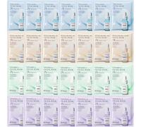 Jorun 28 Pcs Essence Hydrating Sheet Face Mask Set,Korean Sheet Masks | Moisturizing,Anti-Aging, Brightening Face Masks Beauty Multipack，Vegan Face Mask Skincare for All Skin Types