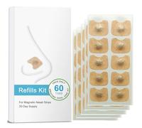 Jorun 60 Pcs Magnetic Nose Strip Breathing Snoring Aids for Men & Women - Suitable for Home, Travel, Business Trip Nose Magnet for Breathing