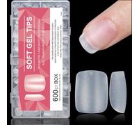 Jorun 600 Pcs Extra Short Square Gel Nail Tips False Nails Extensions