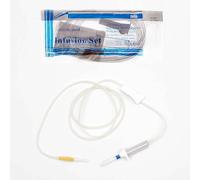 JorVet Universal IV Set | Veterinary-Grade Infusion Set with 72" Soft Tubing, Luer Connector, Roller Clamp & Bacteria-Proof Air Vent for Safe & Precise Fluid Delivery | Vented & Non-Vented Single-Use
