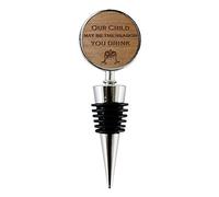Jorvik Wood Funny Teacher End of Term Gift, Our Child May Be The Reason You Drink, Funny Wine Bottle Stopper