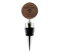 Jorvik Wood Funny Wine Bottle Stopper, It's not drinking alone... if your dog is at home