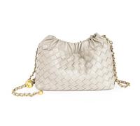 Joryin Trendy Dumpling Women's Crossbody Bag - Evening Clutch Hobo Cloud Purse, Woven Leather-sand