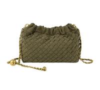 Joryin Woven Women's Crossbody Bag & Evening Purse, Trendy Dumpling Clutch & Hobo Cloud Shoulder Bag Trendy Dumpling Clutch, Woven Suede-olive Green