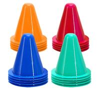 Jorzer 20PCS Small Cones 3.1x3.4 Inch Stackable Colored Cones for Skating/Basketball/Football Sports Training, Random Color