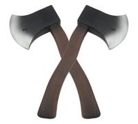 Jorzer 2Pcs Axes 11x4.9 Realistic Foam Axe Hatchet Halloween Costumes for Halloween Costume Party 2pcs Weapons Pirate Knife Equipment Party Dance Performance Supplies.