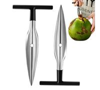 Jorzer 2Pcs Coconut Opener Stainless Steel Coconut Opening Tool, 6.4x3.2 Easy to Use Tool for Young Thai Green Fresh Water