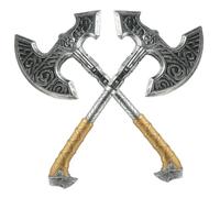 Jorzer 2Pcs Halloween Axe Prop Realistic Plastic Handheld Prop Axe for Costume Halloween Cosplay Party Role Play Viking Toy Props ..