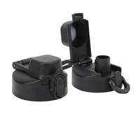 Jorzer 2PCS Water Bottle Lid Replacement, Button Lock Water Bottle Lid with Carry Handle Great Spout Lids Wide Mouth Lids Chug Cap Accessories, Wide Mouth Cap