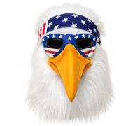 Jorzer American Eagle Costume, Furry Head, White, Os