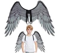 Jorzer Angel Wing Angel Wing 28.4x21.3 Inch Black Halloween Black Costume Non-Woven Fabric Cosplay for Kids Carnival Halloween Costume Cosplay Props