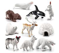 Jorzer Animal Figures for Toddlers, Realistic Cognitive Polar Bear Animal Toys, 10Pcs Simulation Arctic Figures, Desktop Arctic Decor Learning Toy for Boys & Girls TOYS_AND_GAMES.