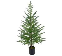 Jorzer Artificial Christmas Trees 3ft Lifelike Norfolk Pine Christmas Tree with Black Pot Realistic Decorations for Indoor Outdoor