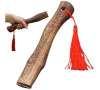 Jorzer Axe Handle with Red Tassel Wood 10.2in Long Ax Handle Replacement Hatchet with Wedge Retro Textured Smooth Shock Resistant Axe Handles.