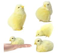 Jorzer Baby Chicks 4Pcs Chick Toys Easter Chicks Simulation Plush Baby Chick Toys 4 Poses Realistic Easter Animal Toy for Spring Photo Props Basket Chicken Decoration