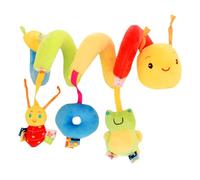 Jorzer Baby Stroller Toy Pull String Hanging Car Seat Toy Play Gym, Plush Stuffed Animal with Colorful Smiling Plushies for Stroller, Crib