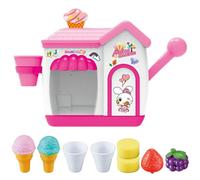 Jorzer Bath Ice Cream Foam Maker, Safe & Fun Ice Cream Bubble Bath Toy, Portable Plastic Pretend Cake Play Set Bathtub Toys for Girls Boys Summer Toy