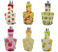 Jorzer Bird Diaper 6PCS 1.8 X0.2x3.5 Inch Washable Reusable Bird Clothes with Waterproof Inner Layer and Adjustable Fasten Tape Mini Macaw Budgie Canary Diaper, Clothes, Parrot